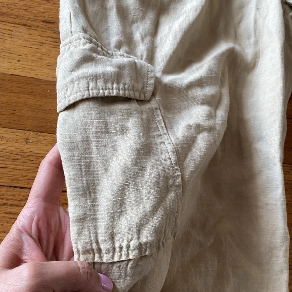 Aritzia Wilfred Kafka Belted Linen Blend Cargo Utility Pant Size 2